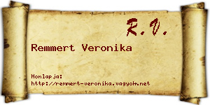 Remmert Veronika névjegykártya